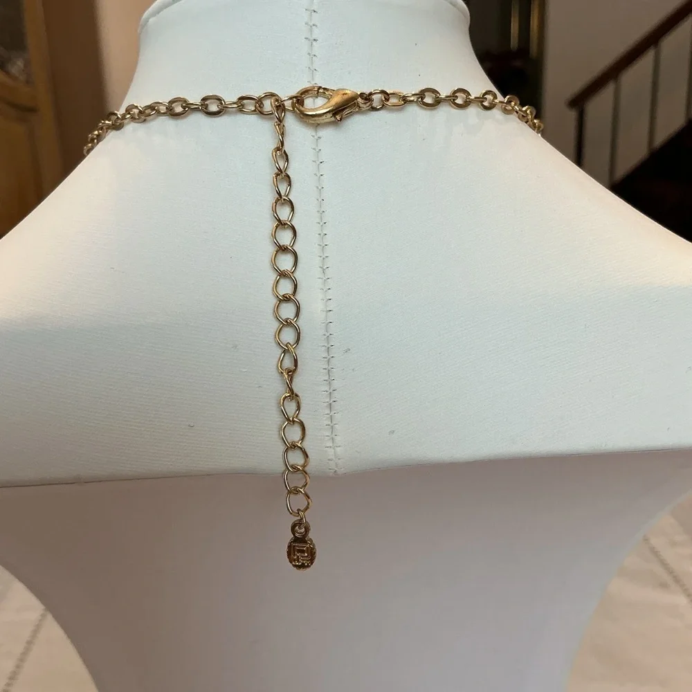 Lauren Ralph Lauren Vintage Rose Charm Pendant Necklace